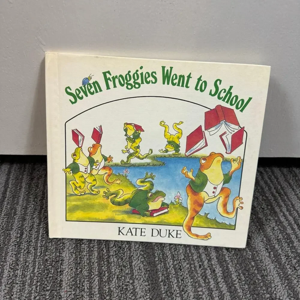 Seven Froggies Went to School  by Kate Duke hardcover children’s book